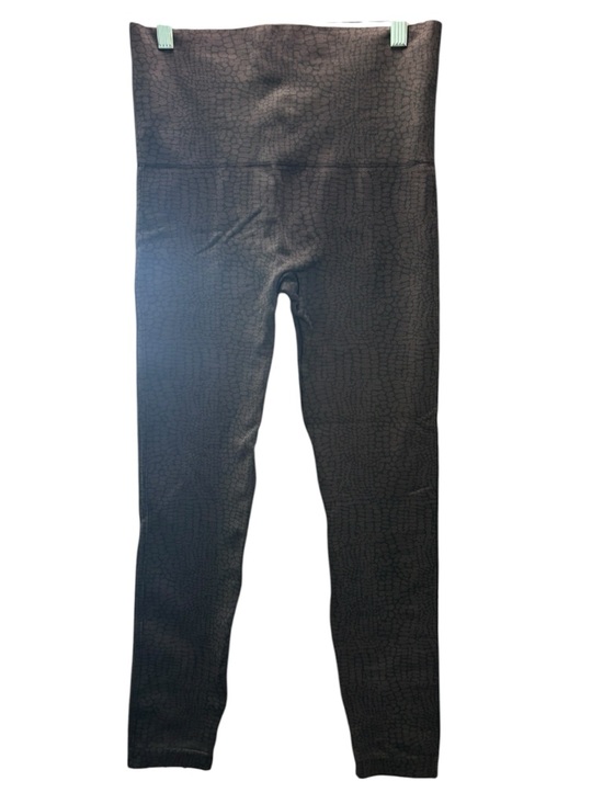 SPANX Pants - Spanx Women's Black/Dark Purple Design High Waisted Leggings Size Large